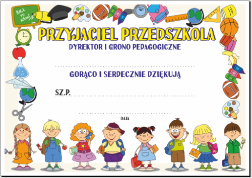 Dyplom podziękowania