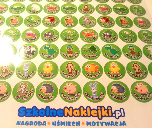 małe naklejki motywacyjne do nagradzania dzieci