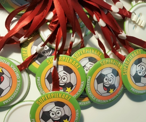 Medal na tasiemce: "Superpiłkarz" + nadruk