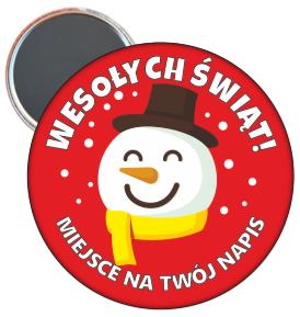 Magnes świąteczny z bałwanem