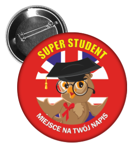 Przypinka język angielski sowa 