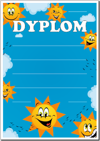 Dyplom uniwersalny dla dzieci.