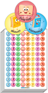 Małe Naklejki "Książki" (20mm, 440 szt.)