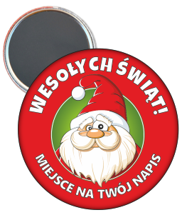 magnes świąteczny (mikołaj "Wesołych Świąt")