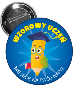 przypinka wzorowy uczeń ołówek