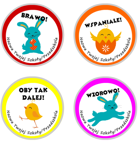 naklejki motywacyjne wielkanocne