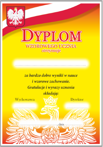Dyplom Wzorowego Ucznia