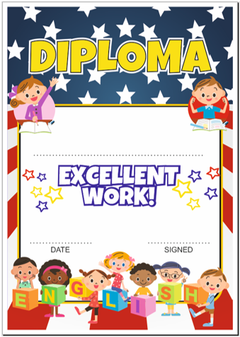 Dyplom flaga amerykańska 