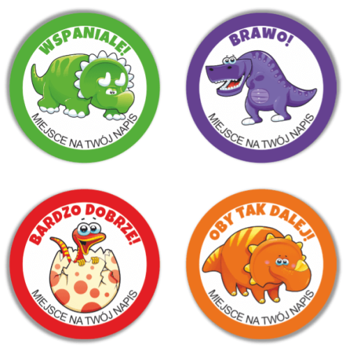 Naklejki dinozaury dla dzieci