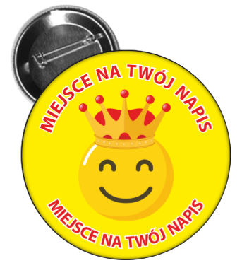 Przypinka uniwersalna - buźka z koroną