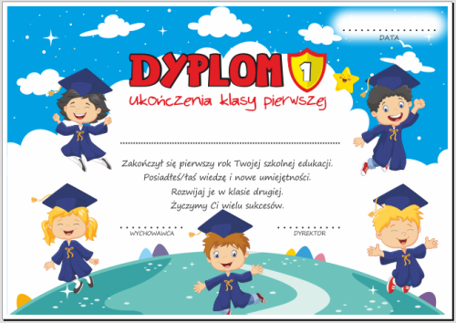 Dyplom ukończenia klasy 1 - wzór 9