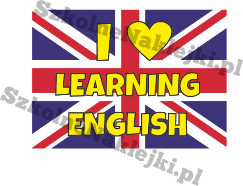 naklejka kredki język angielski