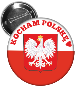 przypinka patriotyczna kocham polskę