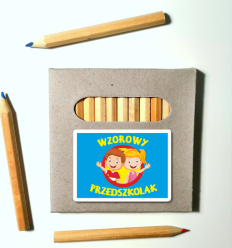Kredki ołówkowe (12 szt.) : Wzorowy Przedszkolak (wzór 3)