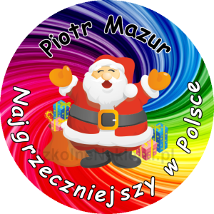 Przypinka ⌀ 58 mm zaprojektowana przez klienta