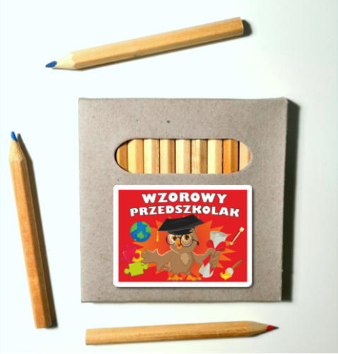 Kredki ołówkowe (12 szt.) : Wzorowy Przedszkolak (wzór 5)