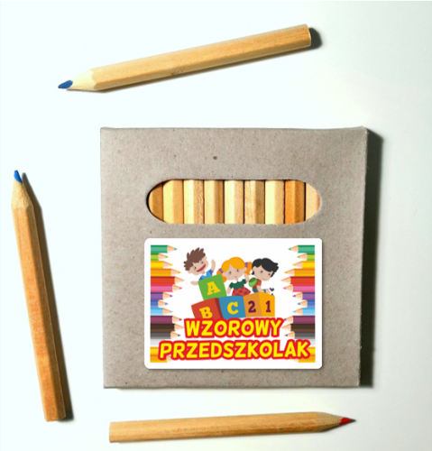 Kredki ołówkowe (12 szt.) : Wzorowy Przedszkolak (wzór 8)