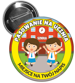 Przypinka pasowania na ucznia.