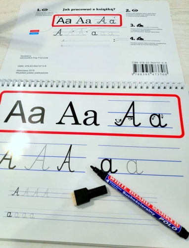 literki pisane nauka książka