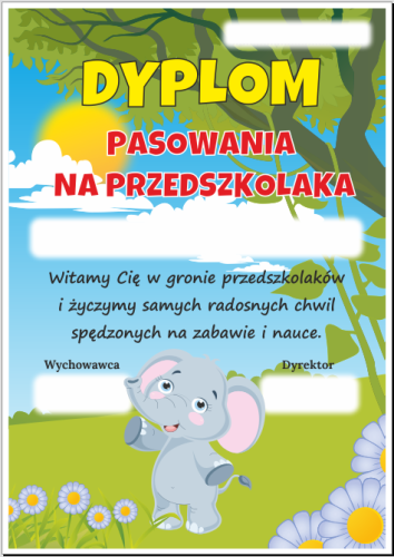 Dyplom: Pasowania na Przedszkolaka (Słonik)