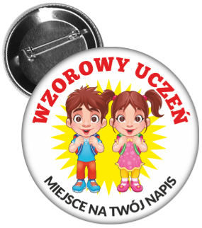 Przypinka wzorowego z dziećmi