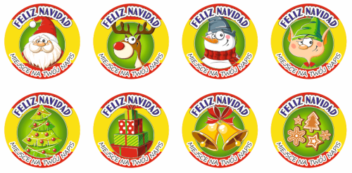 Naklejki świąteczne w języku hiszpanskim