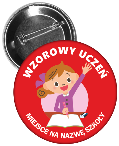 Przypinka dla wzorowego ucznia.