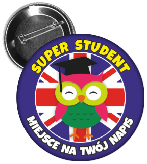 Przypinka super student z sową