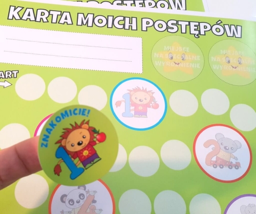 pakiet motywacyjny naklejki zwierzaczki liczby