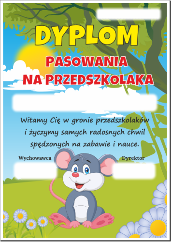 Pasowanie na przedszkolaka - Myszka