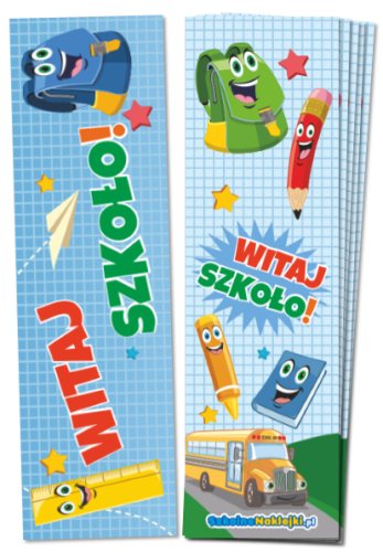 Zakładki do książek - Witaj Szkoło!