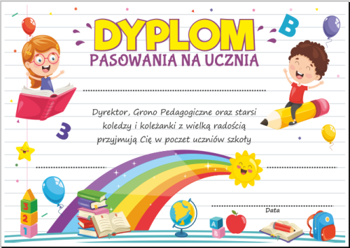 Dyplom Pasowania na ucznia - wzór 31