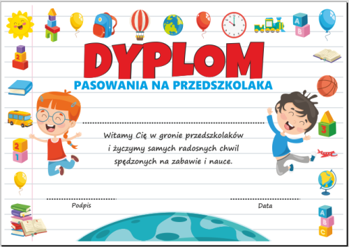 Pasowanie na przedszkolaka - wzór 51