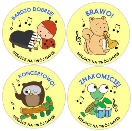 naklejki muzyczne dla dzieci