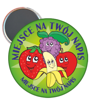 Magnes: Uniwersalny (Owoce) + twoje napisy 