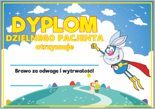 Dyplom dzielnego pacjenta "Zajączek"
