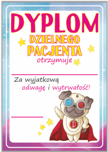 Dyplom dzielnego pacjenta "Super pies"