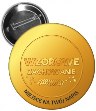 przypinka wzorowe zachowanie medal
