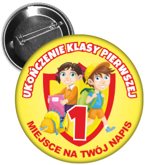 Przypinka ukończenia klasy pierwszej.