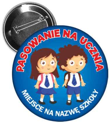 Przypinka pasowania na ucznia.