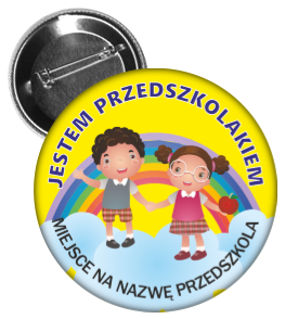 Przypinka jestem przedszkolakiem dzieci