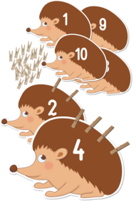 Klamerkowe Jeże - liczenie do 10