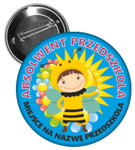 Przypinka absolwent przedszkola/ukończenia przedszkola