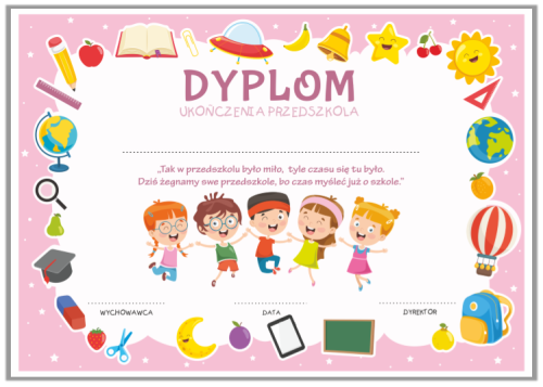 DYPLOM UKOŃCZENIA PRZEDSZKOLA