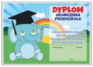 Dyplom: Ukończenia Przedszkola Słonik