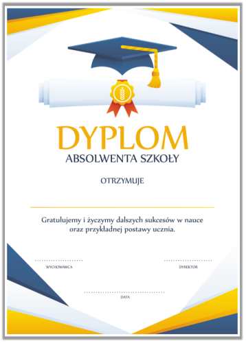 Dyplom Absolwenta szkoły