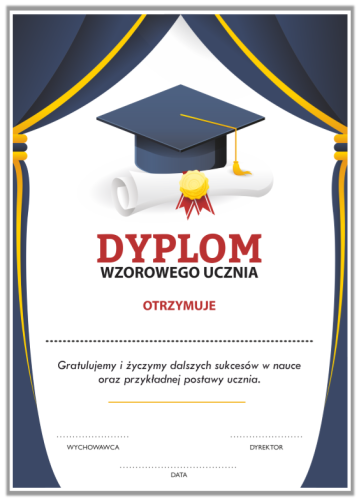 Dyplom wzorowego ucznia