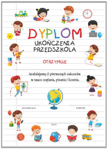 Dyplom ukończenia przedszkola