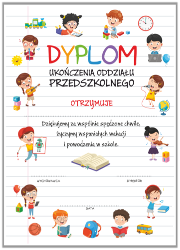 Dyplom ukończenia oddziału przedszkolnego