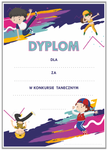 Dyplom Konkurs taneczny